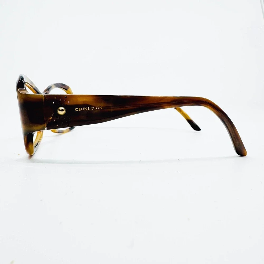 Celine Dion Eyeglass Frames Women Brown Tortoise CD5501 BR 56-15-130